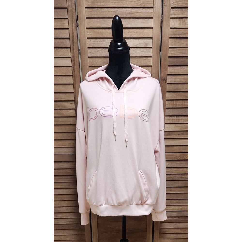 Bebe Sport Women’s Athletic Fleece Pink Plus Size 3X Hoodie Pullover Sweater